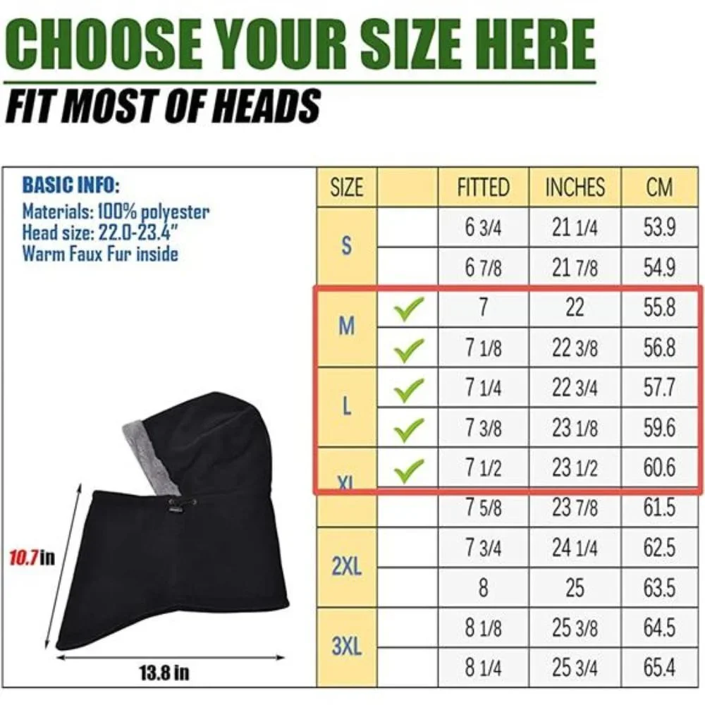 Women Face Mask-Winter Warm Ski Mask Fleece Neck Cover for Women
